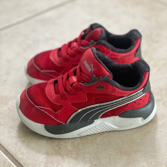 Puma Ferrari Red Toddler Sneakers Size 9C - Picture 7 of 14